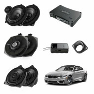 Pachet sistem audio Plug&Play Audison dedicat BMW K4E X4M + Amplificator AP F8.9bit 1040W + Conectica dedicata Difuzoare & Amplificatoare 
